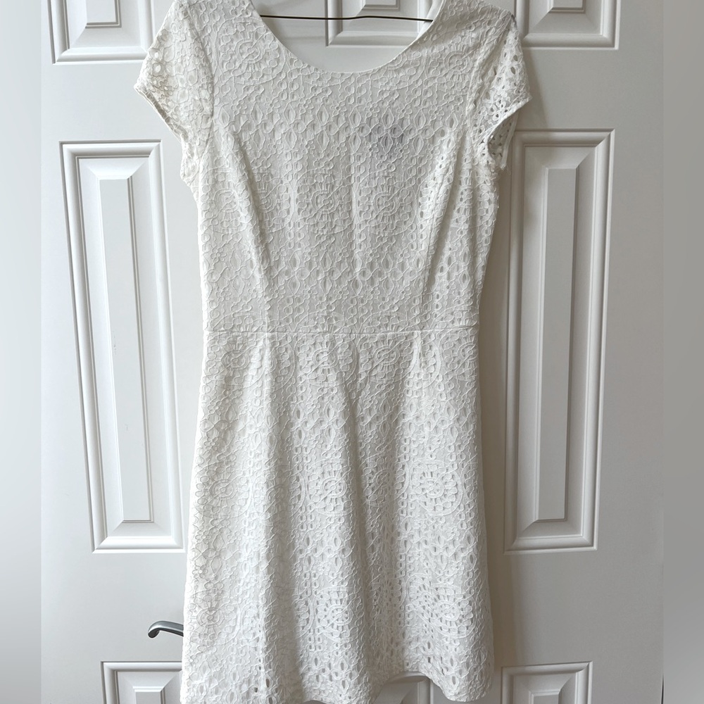 Perfect condition white eyelet dress (just dry-cleaned)! Size 8